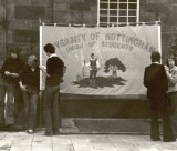 The Students' Union banner from 1977, courtesy of Melanie Blizard