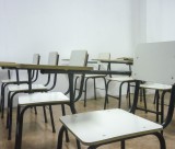 Classroom Empty White Chairs