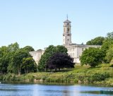 Trent Building with boats on Highfields Lake