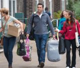 Undergraduate students moving in on Arrivals Day 2017, Rutland Hall, University Park